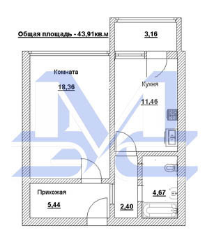 Павловский Посад, 1-но комнатная квартира, ул. Вокзальная д.3, 2150000 руб.