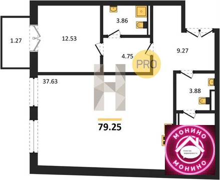 Москва, 1-но комнатная квартира, Крестовоздвиженский пер. д.д. 4, 233787500 руб.
