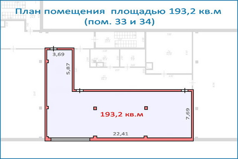 Помещение свободного назначения 193,2 кв.м в новом ТЦ, 6 км от МКАД, 13963000 руб.