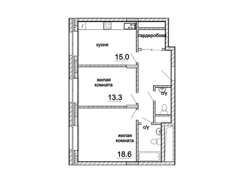 Москва, 2-х комнатная квартира, ул. Автозаводская д.Вл23, 13824001 руб.