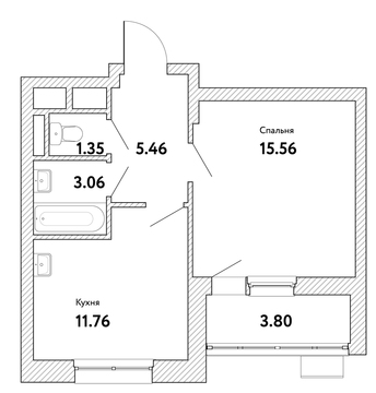 Москва, 1-но комнатная квартира, ул. Озерная д.вл. 35, 6340398 руб.