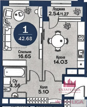 Москва, 1-но комнатная квартира, ул. Новоалексеевская д.16к2, 17999990 руб.