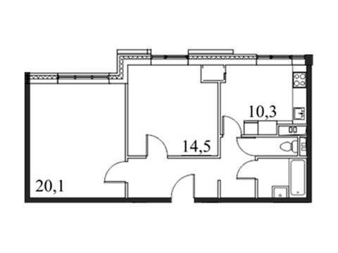 Москва, 2-х комнатная квартира, ул. Автозаводская д.23стр120, 9487973 руб.