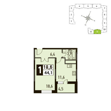 Путилково, 1-но комнатная квартира,  д., 4229190 руб.