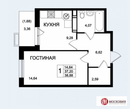 Москва, 1-но комнатная квартира, Проектируемый проезд 7032 д.31, 3740000 руб.