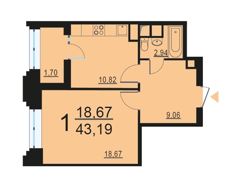 Москва, 1-но комнатная квартира, ул. Берзарина д.28с3, 8504111 руб.