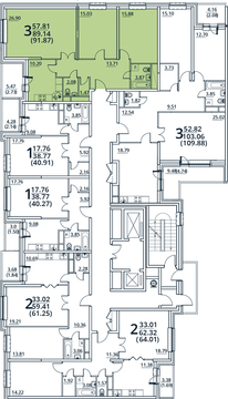 Москва, 3-х комнатная квартира, ул. Радиальная 6-я д.7, к 31, 6932015 руб.