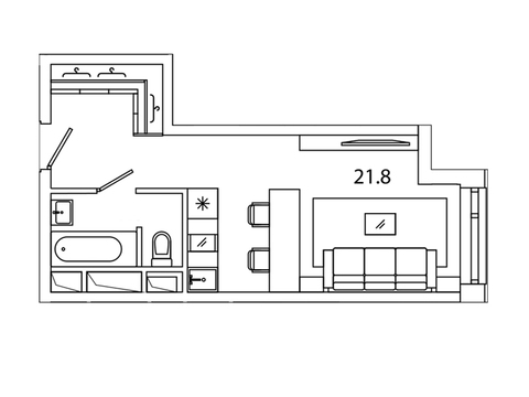 Москва, 1-но комнатная квартира, Рязанский пр-кт. д.2, 5299200 руб.