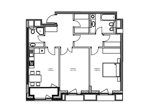 Москва, 2-х комнатная квартира, ул. Автозаводская д.Вл23, 21004590 руб.