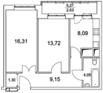 Пироговский, 2-х комнатная квартира, ул. Советская д.7, 4751000 руб.