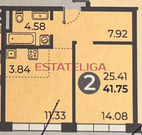 Москва, 2-х комнатная квартира, Малая Почтовая улица д.12, 25000000 руб.