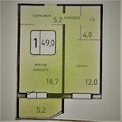 Голубое, 1-но комнатная квартира, Тверецкий проезд д.17, 3300000 руб.