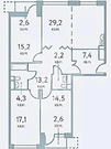 Москва, 4-х комнатная квартира, ул. Мантулинская д.9к2, 77500000 руб.