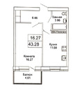 Горчаково, 1-но комнатная квартира, ул. Школьная д.13к2, 26000 руб.