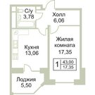 Раменское, 1-но комнатная квартира, Крымская д.11, 3500000 руб.