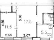 Москва, 2-х комнатная квартира, Вернадского пр-кт. д.20, 3500000 руб.