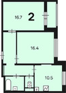 Знамя Октября, 2-х комнатная квартира,  д.3к1, 11615040 руб.