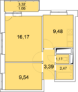 Пироговский, 2-х комнатная квартира, Пионерская ул. д.8, 3334880 руб.