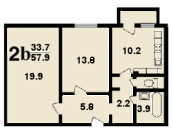 Мытищи, 2-х комнатная квартира, Борисовка д.20А, 6150000 руб.