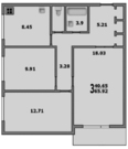 Москва, 3-х комнатная квартира, Загорьевский проезд д.3 к1, 6500000 руб.