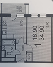 Москва, 1-но комнатная квартира, Чонгарский б-р. д.26Ак1, 9250000 руб.