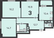 Москва, 3-х комнатная квартира, ул. Тайнинская д.дом 7, корпус 2, 18929460 руб.