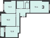 Москва, 3-х комнатная квартира, ул. Михайлова д.дом 30А, корпус 1, 19202350 руб.