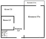 Кузнецово, 1-но комнатная квартира,  д.3, 1200000 руб.