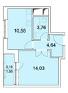 Пироговский, 1-но комнатная квартира, ул. Пионерская д.5, 2281000 руб.