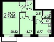 Москва, 2-х комнатная квартира, ул. Введенского д.31 к2, 8300000 руб.