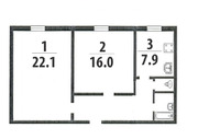 Электросталь, 2-х комнатная квартира, ул. Советская д.7, 2950000 руб.