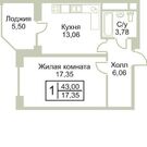 Раменское, 1-но комнатная квартира, ул.Крымская д.д.5, 2900000 руб.