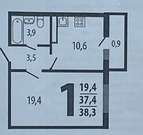 Москва, 1-но комнатная квартира, 1-я Нововатутинская улица д.5, 8650000 руб.