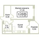 Раменское, 1-но комнатная квартира, ул.Крымская д.2 очередь корпус 1, 2623000 руб.