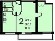 Москва, 2-х комнатная квартира, Мичуринский пр-кт. д.48, 8400000 руб.