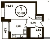 Москва, 1-но комнатная квартира, ул. Петра Алексеева д.12а, 6041800 руб.