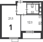 Москва, 1-но комнатная квартира, ул. Краснодонская д.50, 11547480 руб.