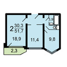 Москва, 2-х комнатная квартира, Перовское ш. д.6, 10790000 руб.