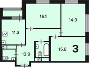 Москва, 3-х комнатная квартира, Аминьевское ш. д.4Дк1, 25978870 руб.