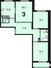 Знамя Октября, 3-х комнатная квартира,  д.3к1, 14975300 руб.