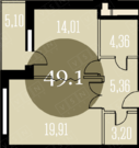 Москва, 1-но комнатная квартира, ул. Краснобогатырская д.90, 11900000 руб.