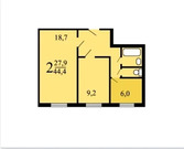 Москва, 2-х комнатная квартира, Союзный пр-кт. д.10, 12100000 руб.