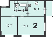 Москва, 2-х комнатная квартира, ул. Архитектора Власова д.дом 2, 20698460 руб.
