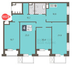 Москва, 4-х комнатная квартира, Береговой проезд д.дом 1Б, этаж 3, кв. 663, 42929000 руб.