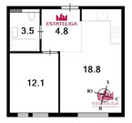 Ильинское-Усово, 2-х комнатная квартира, Заповедная улица д.13, 57000 руб.