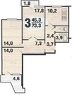 Москва, 3-х комнатная квартира, ул. Миклухо-Маклая д.32, к.1, 14900000 руб.