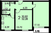 Москва, 2-х комнатная квартира, ул. Мусоргского д.15, 6900000 руб.