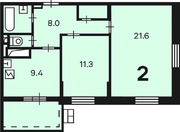 Москва, 2-х комнатная квартира, ул. Миллионная д.дом 3, корпус 1, 15166440 руб.