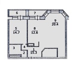 Одинцово, 2-х комнатная квартира, Маршала Крылова б-р. д.13, 47000 руб.