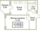Раменское, 1-но комнатная квартира, ул.Крымская д.д.12, 2950000 руб.